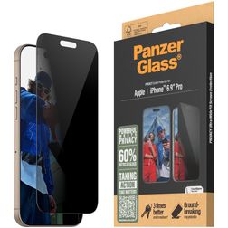 PanzerGlass Ultra-Wide Fit Privacy iPhone 16 Pro Max Gehärtetes Glas Displayschutz Privacy - Hüllenfreundlich - Schwarz