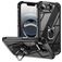 Mobigear Crystal Ring iPhone 16e Hülle Hardcase Backcover mit Ringhalter - Schwarz