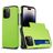 Mobigear Card iPhone 15 Pro Hülle Hardcase Backcover Stoßfest mit Kartenhalter - Grün