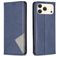 Mobigear Rhombus Slim iPhone 17 Pro Hülle Klapphülle - Blau