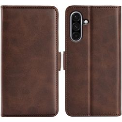Mobigear Slim Magnet Samsung Galaxy A36 Hülle Klapphülle Geldbörse - Braun