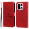 Mobigear Flowers OnePlus 15 Hülle Klapphülle Geldbörse - Rot