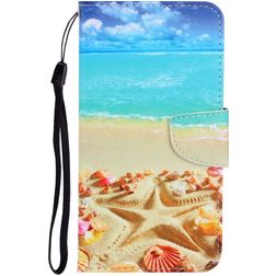 Mobigear Design LG K61 Hülle Klapphülle Geldbörse - Strand