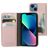 Mobiparts Classic Wallet iPhone 13 Mini Klapphülle Portemonnaie - Pink