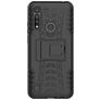 Mobigear Tire Motorola Moto G8 Power Lite Hülle Hardcase Backcover Stoßfest mit Ständer - Schwarz