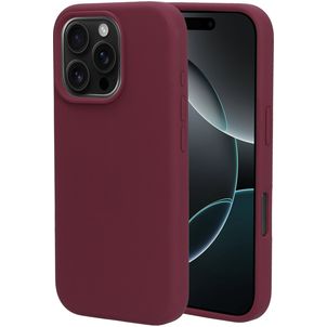 Mobiparts iPhone 16 Pro Silikon Hülle Backcover - Plum Red