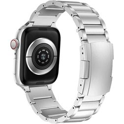 Mobigear Brisbane Titan Apple Watch Armband Faltschließe - 42/41/40/38 mm - Silber