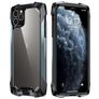 Mobigear Metal Tough iPhone 12 Pro Max Hülle Hardcase Backcover Stoßfest - Transparent / Marineblau