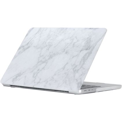 Mobigear Marble MacBook Air 15 Zoll (2023-2026) Hardcase Hülle MacBook Case - Grau - Model A2941 / A3114 / A3241 / A3448