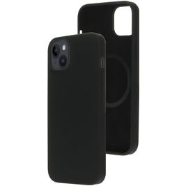 Mobiparts iPhone 14 Plus Silikon MagSafe Hülle Backcover - Schwarz