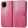 Mobigear Clover Samsung Galaxy A22 5G Hülle Klapphülle Geldbörse - Magenta