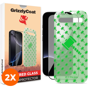 GrizzlyCoat Easy Align iPhone 17 Pro Panzerglas Gehärtetes Glas Displayschutz - Hüllenfreundlich + Applikator (2er Pack)