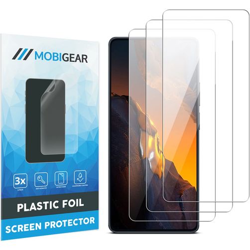 Mobigear POCO F5 Displayschutz Schutzfolie - Hüllenfreundlich (3er Pack)
