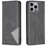 Mobigear Rhombus Slim iPhone 15 Pro Max Hülle Klapphülle - Schwarz