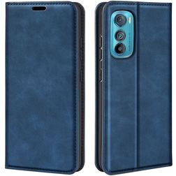 Mobigear Retro Slim Motorola Edge 30 Hülle Klapphülle Geldbörse - Blau