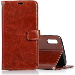 Mobigear Wallet Samsung Galaxy A10 Hülle Klapphülle Geldbörse - Braun