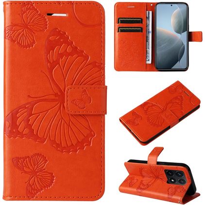Mobigear Butterfly Xiaomi 14T Klapphülle Portemonnaie - Orange