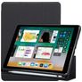 Mobigear Tri-Fold Gel iPad 6 (2018) Hülle TPU,Kunstleder Klapphülle + Stifthalter - Schwarz
