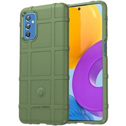 Mobigear Rugged Shield Samsung Galaxy M52 Hülle Flexibles TPU Backcover Stoßfest - Grün