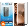 Mobigear OPPO Find X6 Pro Panzerglas Gehärtetes Glas Displayschutz - Hüllenfreundlich - Schwarz (3er Pack)
