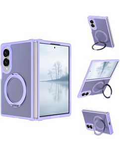 Mobigear 360 Rotating Ring Samsung Galaxy Z Fold 8 Ultra MagSafe Hülle Hardcase Backcover mit Ringhalter - Lila