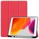 Mobigear Tri-Fold Gel iPad 9 (2021) Hülle TPU,Kunstleder Klapphülle + Stifthalter - Rot