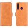 Mobigear Slim Magnet Huawei Y6p Hülle Klapphülle Geldbörse - Cognac