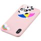 Mobigear Design iPhone XS Max Hülle Flexibles TPU Backcover - Rainbow Panda