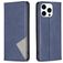 Mobigear Rhombus Slim iPhone 16 Pro Hülle Klapphülle - Blau