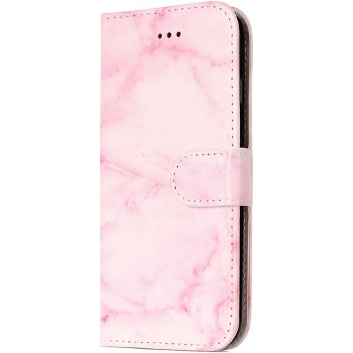 Mobigear Marble iPhone SE (2020) Hülle Klapphülle Geldbörse - Pink