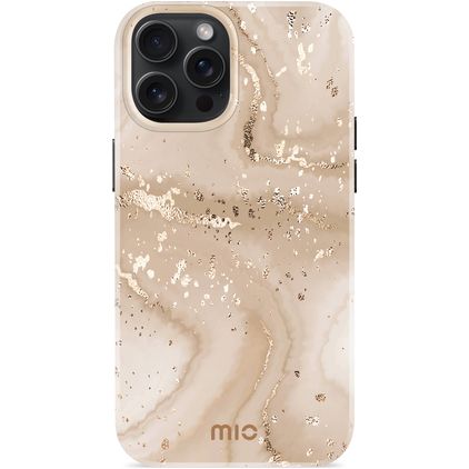 MIO iPhone 15 Pro Max MagSafe Hardcase Backcover - Gold Marble