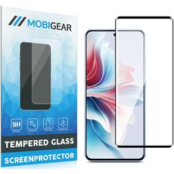 Mobigear Premium OPPO Reno 11F Panzerglas Gehärtetes Glas Displayschutz - Hüllenfreundlich - Schwarz