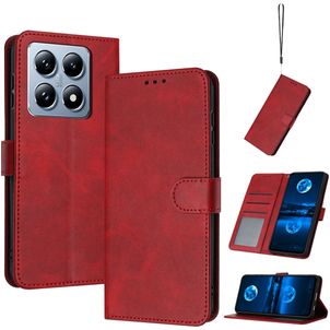 Mobigear Wallet Xiaomi 14T Hülle Klapphülle Geldbörse - Rot