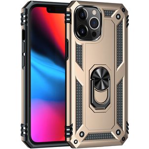 Mobigear Armor Ring iPhone 13 Pro Hülle Hardcase Backcover Stoßfest mit Ringhalter - Gold