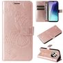 Mobigear Butterfly Xiaomi Redmi 14C Hülle Klapphülle Geldbörse - Roségold