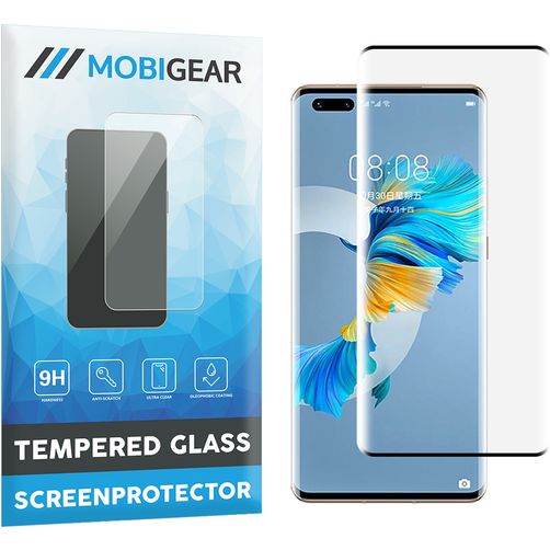 Mobigear Curved Huawei Mate 40 Pro Panzerglas Gehärtetes Glas Displayschutz - Hüllenfreundlich - Schwarz