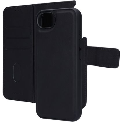 Mobiparts iPhone 17e Hülle Echtes Leder Abnehmbare 2in1 Klapphülle Geldbörse - Schwarz