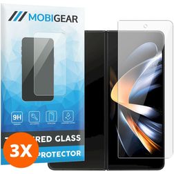 Mobigear Premium Samsung Galaxy Z Fold 4 Panzerglas Gehärtetes Glas Displayschutz - Hüllenfreundlich - Schwarz (3er Pack)