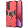 Mobigear Armor Ring Xiaomi 12 Lite Hülle Hardcase Backcover Stoßfest mit Ringhalter - Rot