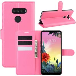 Mobigear Classic LG K50s Hülle Klapphülle Geldbörse - Magenta