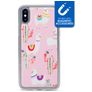 My Style Magneta iPhone X Hülle Flexibles TPU Backcover - Pink Alpaca