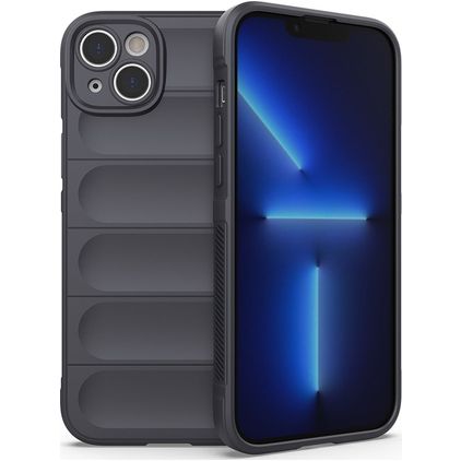Mobigear Bumpy iPhone 14 Plus Hülle Flexibles TPU Backcover - Charcoal