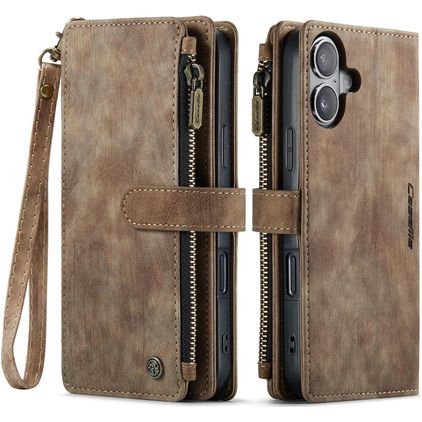 CaseMe C30 iPhone 17 Klapphülle Portemonnaie - Braun