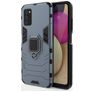 Mobigear Armor Ring Samsung Galaxy A03s Hülle Hardcase Backcover Stoßfest mit Ringhalter - Blau