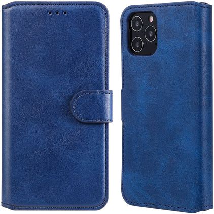 Mobigear Wallet iPhone 12 Pro Hülle Klapphülle Geldbörse - Blau
