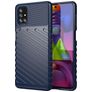 Mobigear Groove Samsung Galaxy M51 Hülle Flexibles TPU Backcover - Blau
