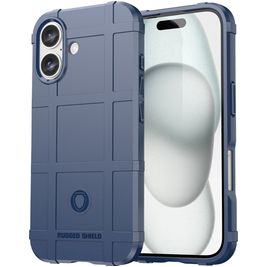 Mobigear Rugged Shield iPhone 16 Hülle Flexibles TPU Backcover Stoßfest - Blau