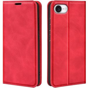 Mobigear Retro Slim iPhone 16e Hülle Klapphülle Geldbörse - Rot
