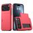 Mobigear Card iPhone 18 Pro Max Hardcase Backcover Shockproof mit Kartenfach - Rot