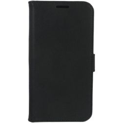 Valenta Classic iPhone 12 Mini Hülle Echtes Leder Klapphülle Geldbörse - Schwarz